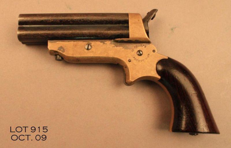 Sharps four barrel derringer, .30 cal., 3” barrels, blue finish,