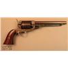 Image 1 : E. Whitney conversion revolver, .36 cal., 7-3/4”  octagon barrel, smooth wood grips, #323. This gun 