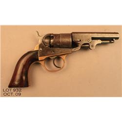 Cooper Navy Model percussion DA revolver, .36  cal., 4” octagon barrel, blue finish, wood grips,  #2