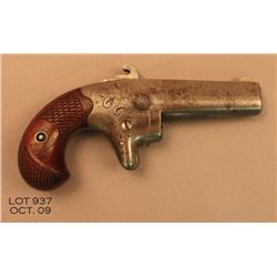 Colt No. 2 single shot derringer, .41 cal., 2”  barrel, engraved frame, checkered wood grips,  #3012