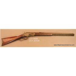 Winchester Second Model 1873 lever action rifle,  .44 WCF cal., 26” octagon barrel, plain wood  stoc