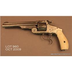 Smith & Wesson Third Model Russian Single Action  revolver, .44 cal., 6-1/2” barrel, nickel finish, 