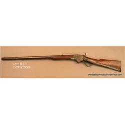 Spencer Sporting rifle, .52 cal., 29” octagon  heavy unmarked barrel, blue finish, wood butt  stock,
