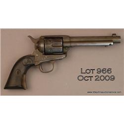 COLT SAA, # 236311, .38 WCF, 5.5" barrel, blued  finish, checkered hard rubber grips.  Gun is in  fa