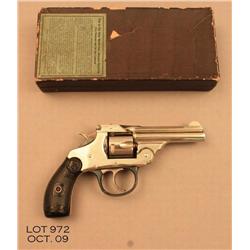 Iver Johnson DA top-break revolver, .32 cal., 3”  barrel, nickel finish, black hard rubber grips,  #