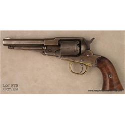 Remington New Model Police Revolver in .36 cal  percussion. Blued finish, walnut grips, 4.5”  octago