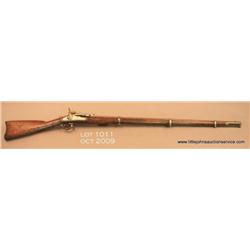 Snyder conversion musket with E. Robinson New York  lock plate, .58 cal., 38” round barrel, wood  st