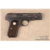 Image 2 : COLT 1903, # 508240, .32 Auto, blued finish,  checkered medallion grips and one correct two tone  ma