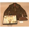 Image 2 : WWII US Army majors uniform grouping consisting of  tunic, cap, metals, patches and personal id tag.