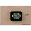 Image 1 : Yellow gold pierced oval jade brooch.  Est. $125 -  $250