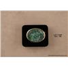 Image 2 : Yellow gold pierced oval jade brooch.  Est. $125 -  $250