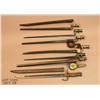 Image 1 : Lot of misc. military bayonets and scabbards  including two US marked socket bayonets with metal  sc