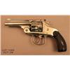 Image 2 : Smith & Wesson second model top break DA revolver,  .38 cal., 3-1/4” barrel, nickel finish, checkere