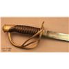 Image 1 : A Civil War era officer’s saber (no scabbard)  approx. 41” overall with hilt of blade marked “US”  w