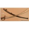 Image 1 : Unmarked European cavalry style antique saber and  metal scabbard, approx. 38” overall and in fair +