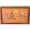 Image 1 : Framed and mounted beautifully accomplished old  tapestry with scene of gentlemen and ladies  intera