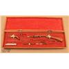 Image 1 : Set of miniature working guns including a single  shot pistol and a single shot rifle with bayonet; 