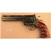 Image 2 : Colt Python Model DA revolver, .357 Magnum cal.,  6” barrel, blue finish, custom hardwood grips  (wi