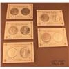 Image 1 : Lot of 5 US Morgan dollars along with 5 1 oz.  walking liberty proofs.  10 coins total,  uncirculate