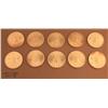 Image 1 : Lot 1100C (9IQ-37):  Lot of ten Mexican one Troy  ounce rounds, two dated 1979 and eight dated 1980 