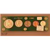 Image 2 : 1955 US proof set featuring Franklin half - all  circulated MS64-66, not professionally graded.   Es