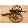 Image 2 : Handmade large model of a Civil War field piece  cannon, approx. 28” X 13” X 12” in overall good  co