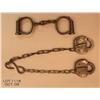 Image 1 : Lot of three collectibles including an old pair of  old iron handcuffs marked “FWSM” in fair  condit