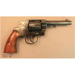 Colt Model 1895 DA revolver, .41 cal., 4-1/2”  barrel, re-blued finish, replace thick wood grips,  #