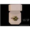 Image 1 : Exquisite 14 karat yellow gold ladies ring set  with beautiful green tourmaline and peridot  combina