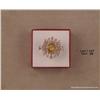 Image 1 : Sensational 14 karat white gold ladies ring set  with a center round citrine weighing approx. 3.00  