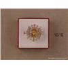 Image 2 : Sensational 14 karat white gold ladies ring set  with a center round citrine weighing approx. 3.00  
