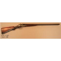 Henry Arms Co. SxS Damascus barreled exposed  hammer shotgun, 12 gauge, checkered wood stocks,  #134