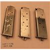 Image 1 : Lot of 3 1911 magazines for early Colts.  Two are  two tone, all three have lanyard loops.  Est.  $2
