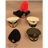 Image 2 : Lot of 5 each military head gear-2 US army  officers, 1 US Navy, 1 British and 1 Carbinieri.   Est. 