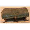 Image 1 : Interesting early tooled leather valise approx.  15” wide X 9” deep  X 6” in height with three  stra