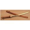 Image 2 : Japanese samurai sword in military wood sheath  with leather wrapping, approx. 39” overall with a  2