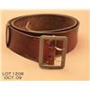Image 1 : Army Officer's Open Claw Buckle And Belt. The belt  is made of brown leather, and is an approx. size