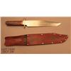 Image 2 : Large clip point bowie knife marked “I*XL” with  leather scabbard marked “I*XL, Sheffield, Eng”.  Th