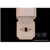 Image 1 : Wonderful 10 karat white gold ladies three stone  ring set bezel set with a center sapphire weighing