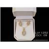 Image 1 : Gorgeous 10 karat two-tone gold ladies  pendant/earring ensemble set with over 269 round  diamonds w