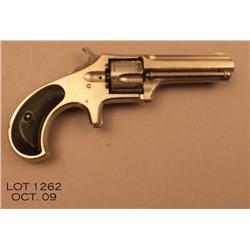 Remington Smoot spur trigger revolver, .30 cal.,  2-3/4” barrel, nickel finish, checkered black hard