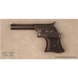 Remington Vest Pocket #2049 .41 cal, 4” barrel.  Blued finish, rosewood grips; finish shows wear  an