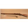 Image 1 : U.S. Springfield Model 1873 trapdoor rifle with  socket bayonet, blue finish, wood stock, #94820.  T