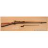 Image 2 : U.S. Springfield Model 1873 trapdoor rifle with  socket bayonet, blue finish, wood stock, #94820.  T