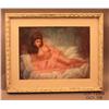 Image 1 : Original framed oil painting on board of a  reclining nude, signed Vincent, approx. 26” X 32”  in ov