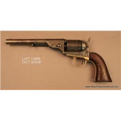 Colt Model 1872 Open Top revolver, .44 cal.,  7-1/2” stretched barrel, wood grips, #1385. This  gun 