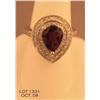 Image 1 : One 14k white gold ladies ring set with a pear  shape amethyst weighing 2.32 ct and 72 diamonds  wei