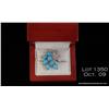 Image 1 : Spectacular 14 karat white gold ladies Italian  design ring set with 7 very fine pear shape  turquoi