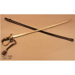 Alcoso "Dove" Pommel Army Officer's Sword With  Knot. The blade is slightly curved, and is made of  