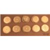 Image 1 : Lot of ten one Troy ounce rounds with historic  scenes and people including Edward VI, Elizabeth  I,